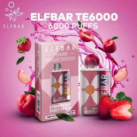 ELF BAR TE6000 - Strawberry Juicy Peach 6000 Puffs