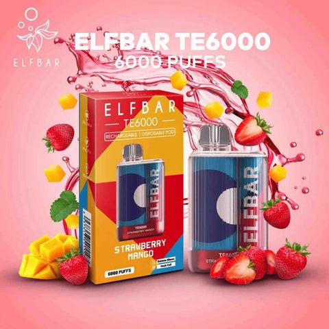 ELF BAR TE6000 - Strawberry Mango 6000 Puffs