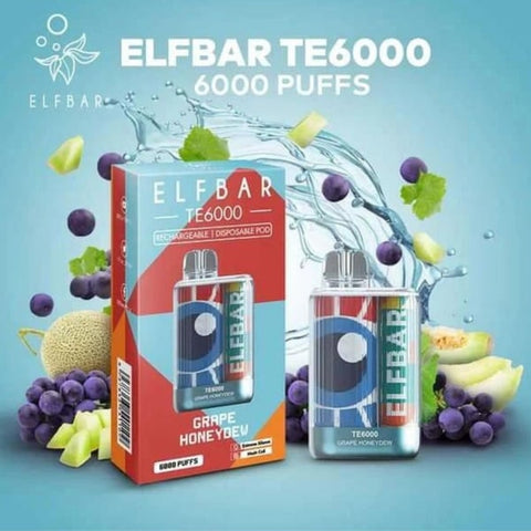 ELF BAR TE6000 - Grape Honeydew 6000 Puffs