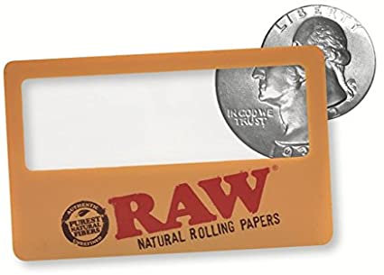 RAW Magnifying Card With Coin