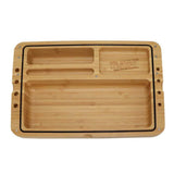 RAW Spirit Box - Wooden Rolling Tray Opened