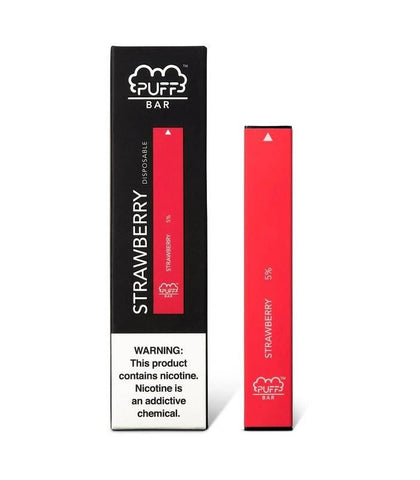 Strawberry flavored disposable vaping device
