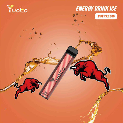 Yuoto XXL Energy Drink Ice 2500 Puff Display